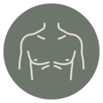 An icon of a male chest.